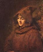 REMBRANDT Harmenszoon van Rijn Rembrandt son Titus, as a monk, oil painting reproduction